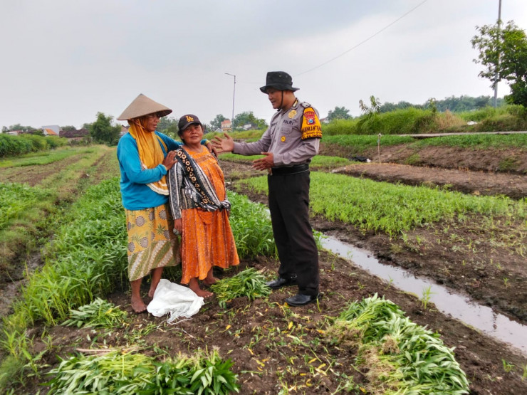Upaya Ketahanan Pangan, Polisi Bantu Petani di Balongbendo Kelola Lahan Tidur Jadi Lebih Produktif
